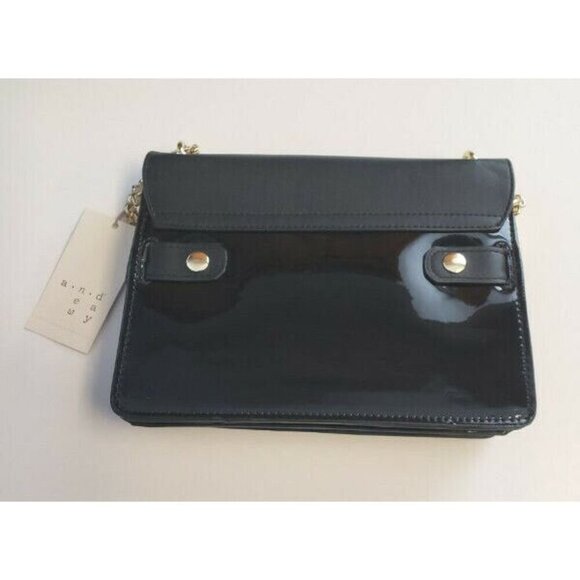A New Day Women's Chain Flap Crossbody Handbag Black NWT Casual Date Teen - Picture 4 of 4